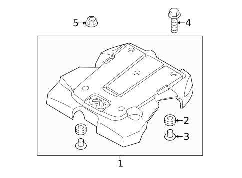 Engine Appearance Cover for 2012 INFINITI M37 #0