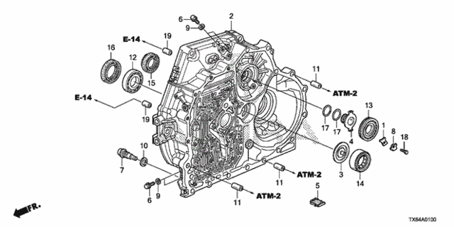 AT Torque Converter Case (5AT) for 2015 Acura ILX #0