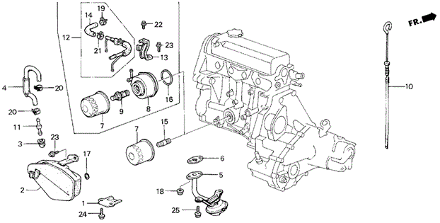 Breather Tube - Oil Filter for 1985 Honda Civic #0