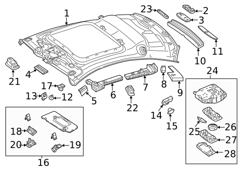 Interior Trim - Roof for 2021 Mercedes-Benz E 450 #0