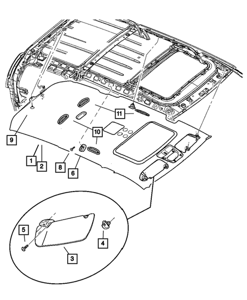 Headliners and Visors - Assist Straps for 2007 Chrysler Aspen #0