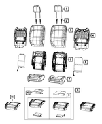 68281994AE - Interior Trim: Front Seat Back Foam, Left for Mopar Image