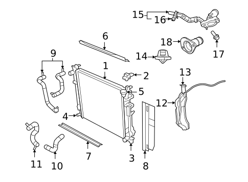 Radiator & Components for 2010 Volkswagen Routan #0