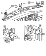 56043083AF - Instrument Panel and Radios and Consoles: Speaker for Mopar Image