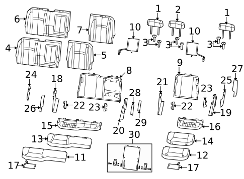 Rear Seat Components for 2012 Ram 2500 #0