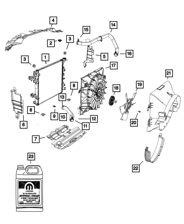 68050199AA - Cooling: Radiator Isolator for Mopar Image
