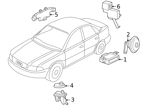 Alarm System for 1996 Audi A4 Quattro #0