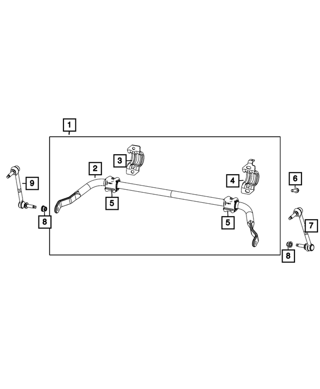 « 68409879AA – Front Suspension : Barre Stabilisatrice Maillon, Côté Gauche pour Mopar Image »