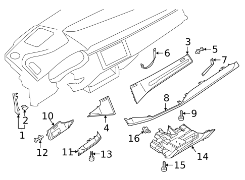Instrument Panel Components for 2023 Audi RS Q8 #1