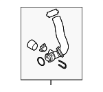 4E0121055T - Cooling System: Lower Hose for Audi Image