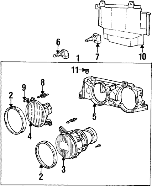 Headlamp Components for 1995 BMW 530i #0