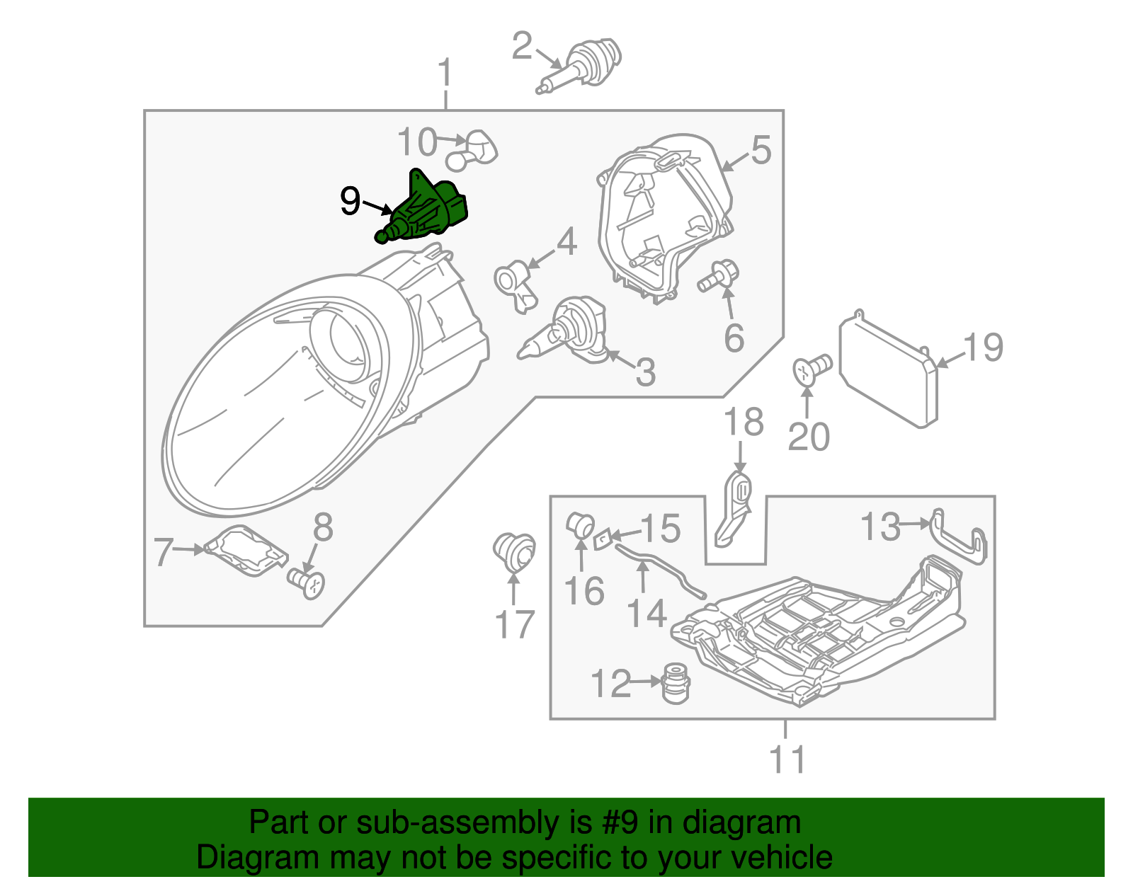 Leveling Motor - Porsche (997-631-125-01)