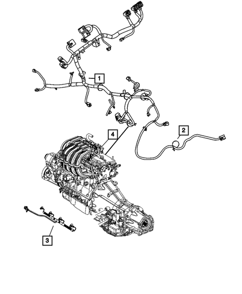 Wiring-Powertrain for 2011 Jeep Wrangler #2