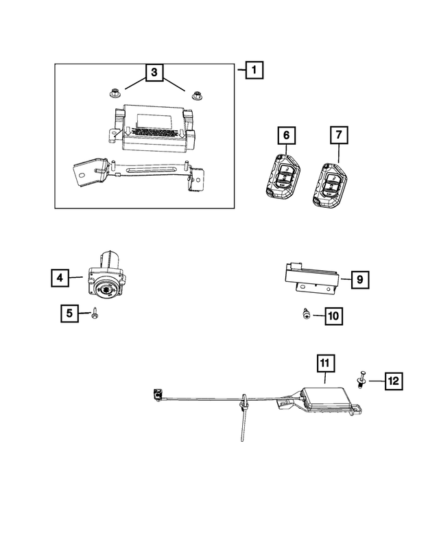 68406189AB - Electrical: Hub Receiver for Mopar Image