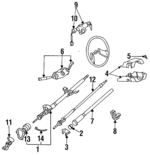 2556001G00 - Electrical: Turn Signal Switch for Nissan: Maxima, Pulsar NX, Sentra, Stanza Image