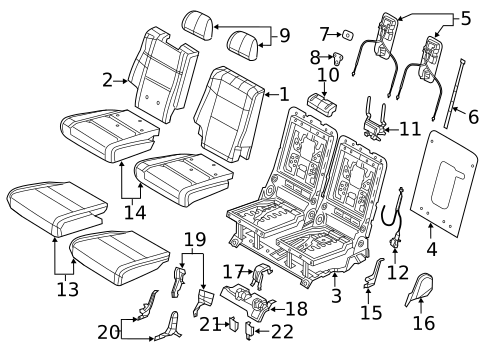 Rear Seat Components for 2023 Dodge Durango #4
