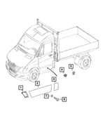 1RP86P01AA - Exterior Ornamentation: Fender Molding, Right for Mopar Image