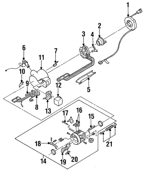 Air Bag Components for 1994 Cadillac Fleetwood #1