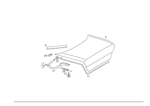 Trunk Lid for 1988 Mercedes-Benz 300CE #0