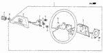 53110SB3673ZA - Chassis: WHEEL, STEERING *NH1L* (BLACK) for Honda Image