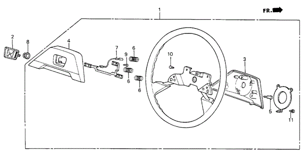 Steering Wheel ('84-'85) (2) for 1984 Honda Civic #0
