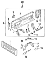 6547089000 - Body: Front Panel for Toyota: Pickup Image