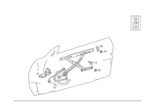 Window Regulator for 1997 Mercedes-Benz SL320 #0