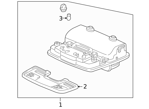 Overhead Console for 1998 Honda Accord #1