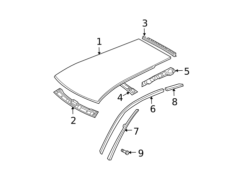 Exterior Trim - Roof for 2005 Volkswagen Jetta #0
