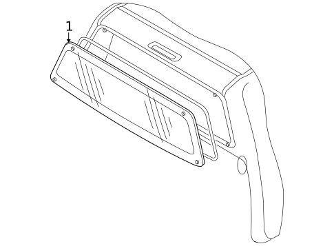 Glass & Hardware - Back for 2009 Suzuki Equator #0