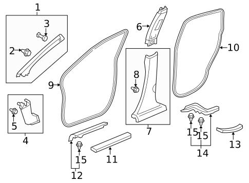 Interior Trim - Pillars for 2014 Honda CR-V #0