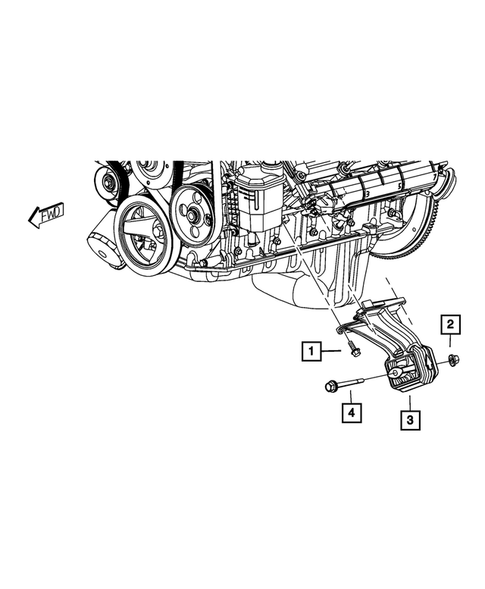 Engine Mounting for 2018 Ram 3500 #3