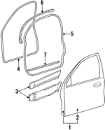 F6DZ5420708D - Body: Weather-strip On Body for Ford: Taurus | Mercury: Sable Image