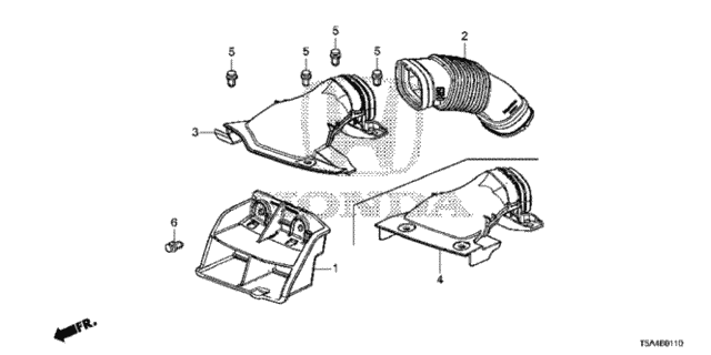 Air Intake Duct for 2016 Honda Fit #0