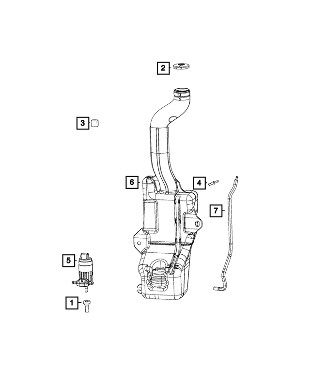 68206840AA - : Windshield Washer Reservoir for Mopar Image