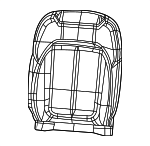 7GK39TX7AD - Body: Seat Back Cover for Jeep: Grand Cherokee, Grand Cherokee L Image