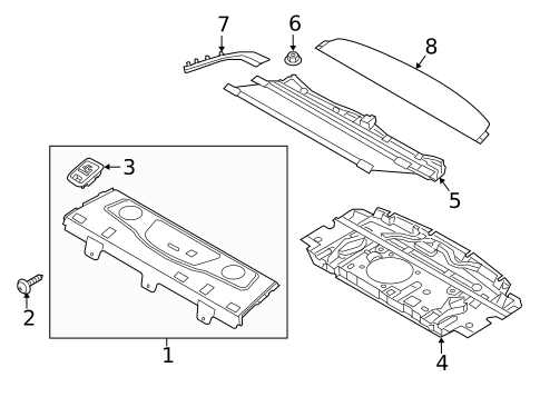 Interior Trim - Rear Body for 2015 Kia K900 #0