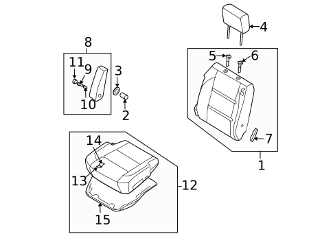 Front Seat Components for 2011 Nissan TITAN #4