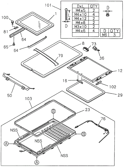 Sunroof for 1996 Acura SLX #0