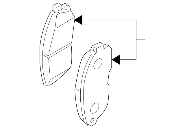 2007-2013 Nissan Disc Brake Pad Set Front D1061-ZX60A | OEM Parts