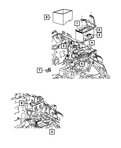Battery, Battery Tray and Cables for 2012 Jeep Liberty #0