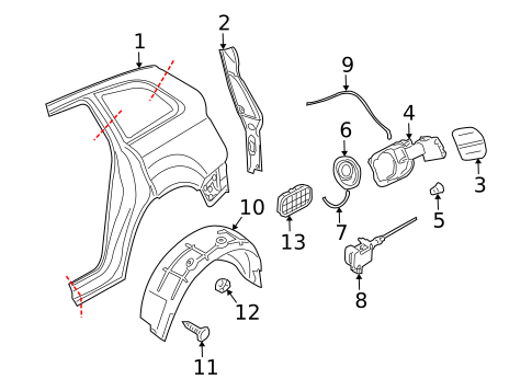 Quarter Panel & Components for 2008 Audi Q7 #0