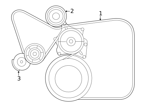 Accessory Drive Belt System Components for 2014 SRT Viper #0