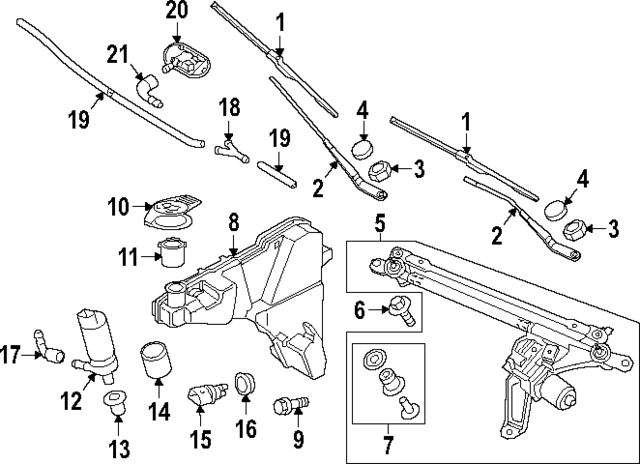 80B9554081P9 - Body: Wiper Arm for Audi Image