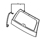 3L2Z78422A12CA - Body: Glass W/Applique for Mercury: Mountaineer Image