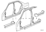 41008181707 - Bodywork: Section of Rear Left Entrance for BMW Image