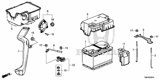 Battery (1) for 2019 Honda Odyssey #0