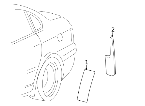 Exterior Trim - Quarter Panel for 2004 Volkswagen Passat #0