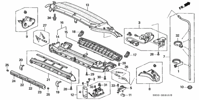 A/C Rear Cooling Unit for 1997 Honda Odyssey #0