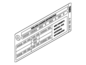 71246790153 - Body: Info Label for BMW: 320i, 320i xDrive, 328d, 328d xDrive, 328i, 328i GT xDrive, 328i xDrive, 330e, 330i, 330i GT xDrive, 330i xDrive, 335i, 335i GT xDrive, 335i xDrive, 340i, 340i GT xDrive, 340i xDrive, 528i, 528i xDrive, 535d, 535d xDrive, 535i, 535i xDrive, 550i, 550i xDrive, 740i, 740Ld xDrive, 740Li, 740Li xDrive, 750i, 750i xDrive, 750Li, 750Li xDrive, 760Li, ActiveHybrid 3, ActiveHybrid 5, ActiveHybrid 7, M3, M5, X1 Image